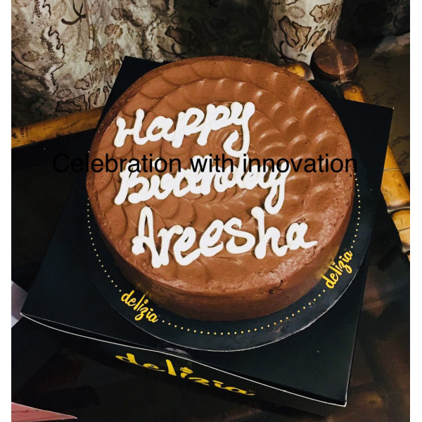 cake with chocolate basket and bouquet combo